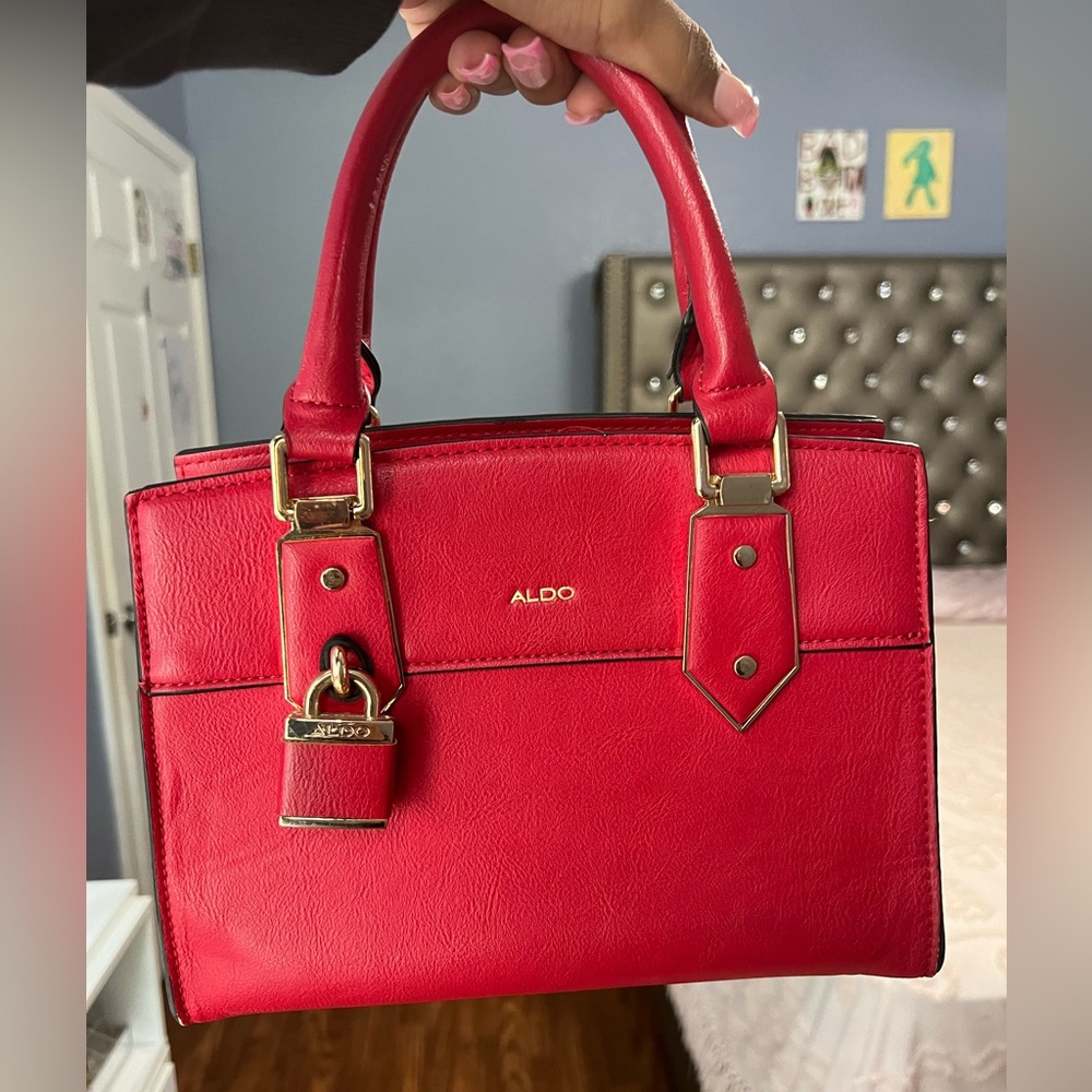 Red Aldo hand bag / cross body bag